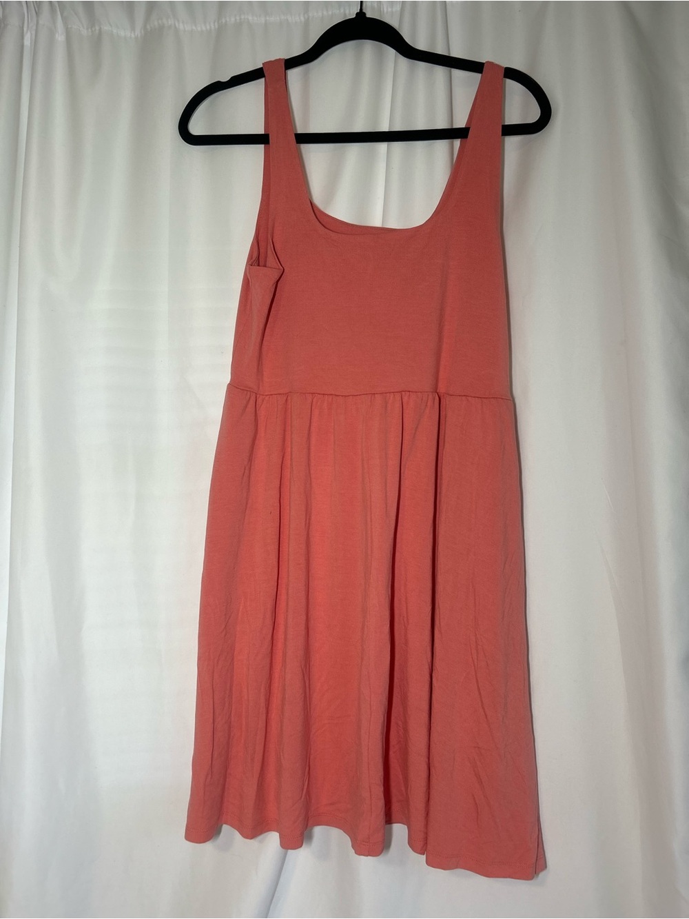 A New Day Women’s Coral Sleeveless Tank Midi Dress w/ Pockets Size Medium NWT